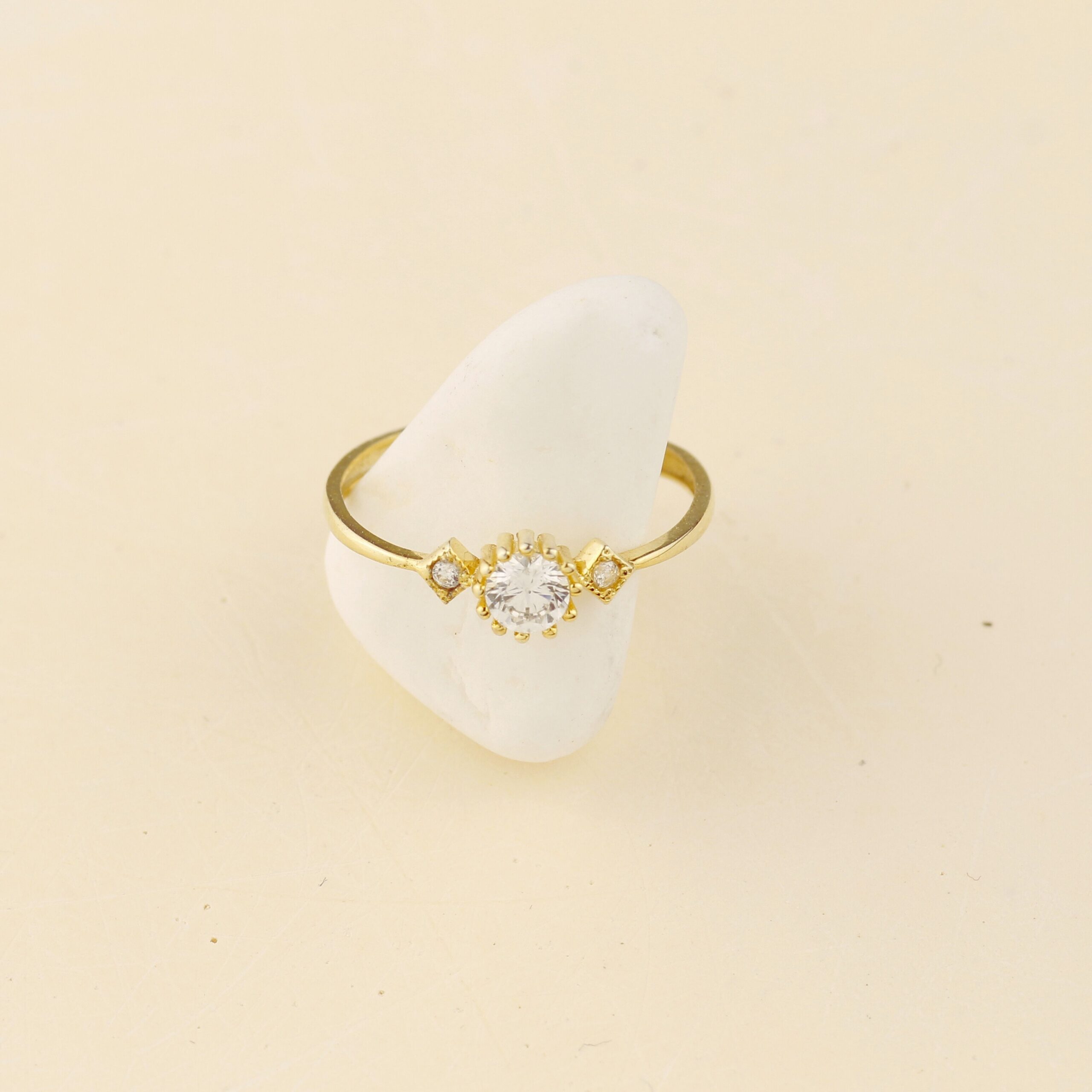 Solid Gold Diamond Ring